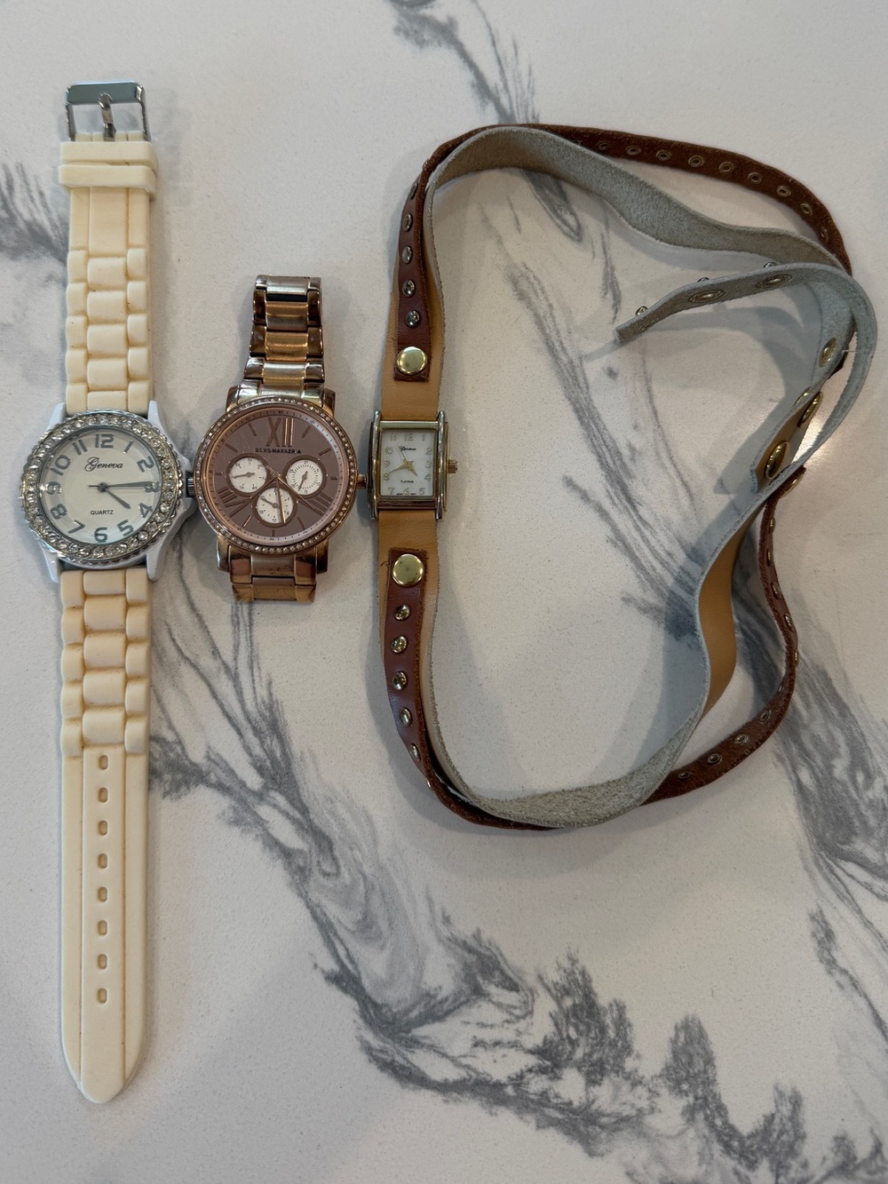 Women’s Watch Bundle – 3 Watches | Rose Gold, Cream & Leather